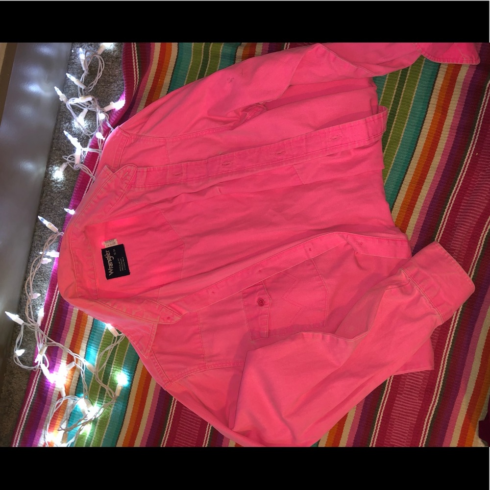 Hot Pink Men’s WRANGLER button up VINTAGE